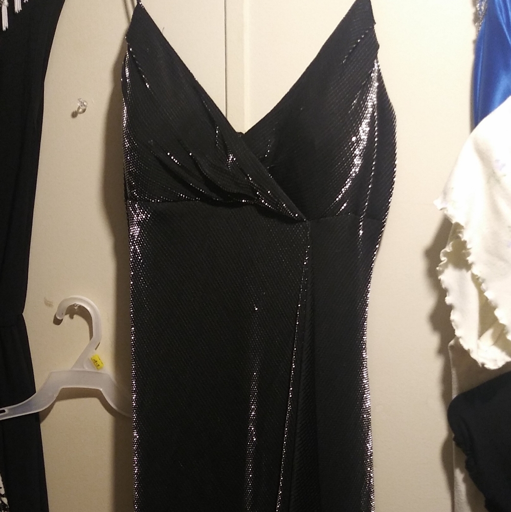 Formal/Prom Dress- Size M Black & Silver